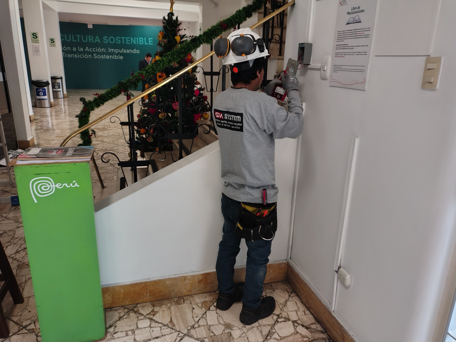 Instalación de sistema de alarma contra incendio GM System en Lima